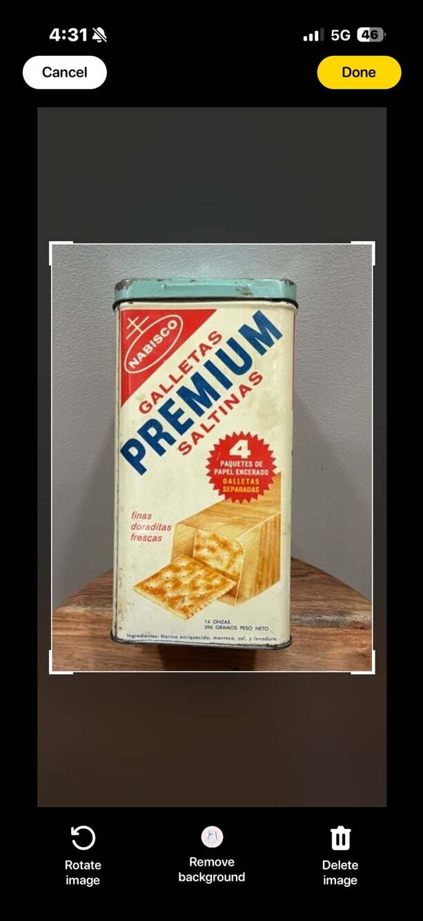 Nabisco Premium Saltine Cracker Tin Canister Vintage Bilingual